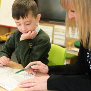 Prep School pupil reading
