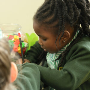 Prep School pupil writing