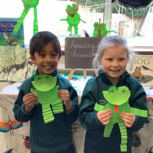 Learning about frogs in Reception