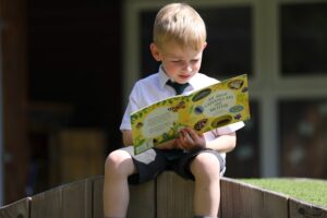 Early Years pupil reading