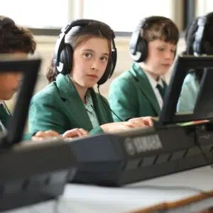 Prep pupils music lesson