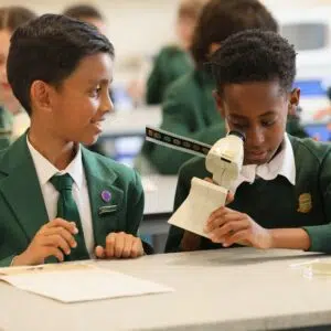 Prep pupils science lesson