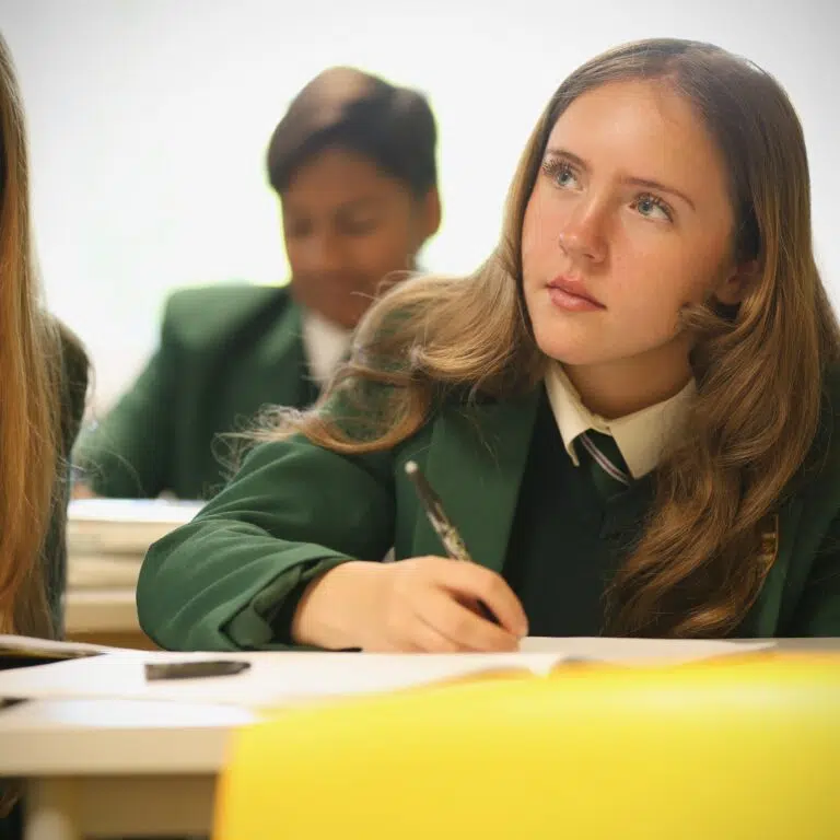Senior School pupil in a maths lesson