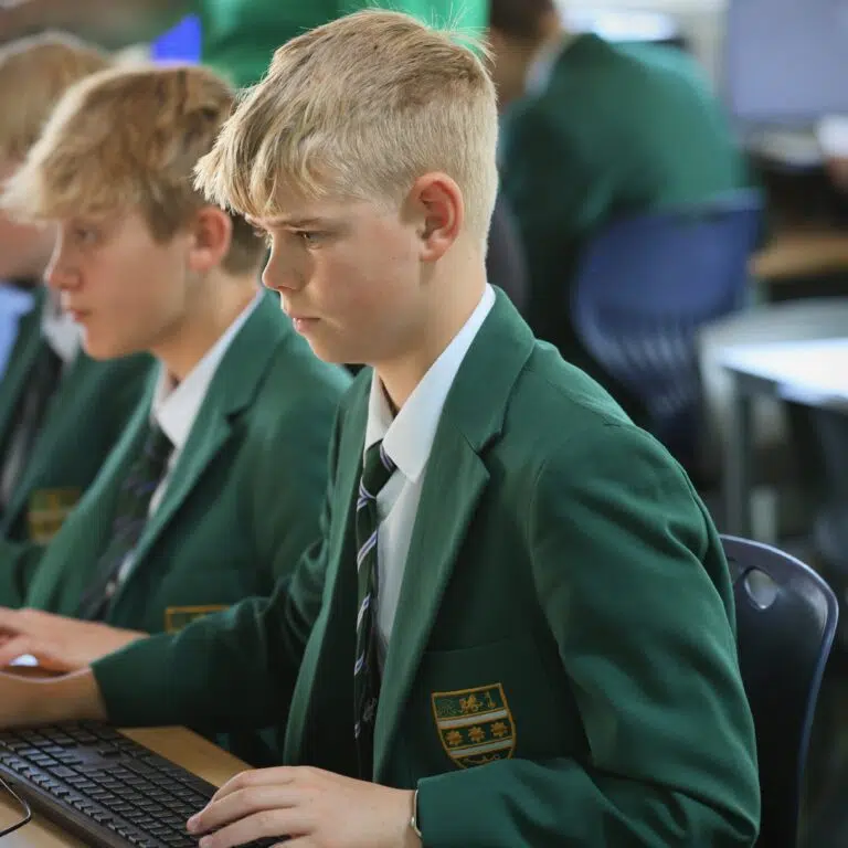 Senior School pupil studying