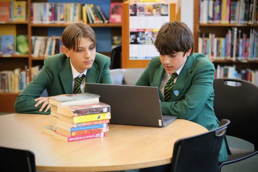 Senior School pupils in the Library