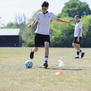 Senior School pupils playing football