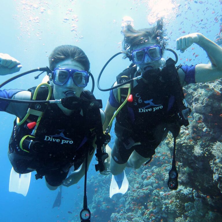 Senior pupils scuba diving