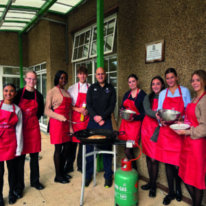 Senior School pupils cooking