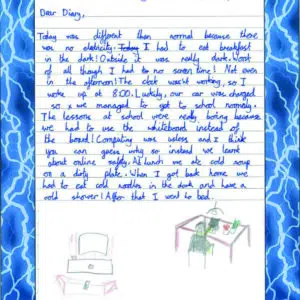 Pupil diary entry