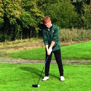 Senior School pupil playing golf