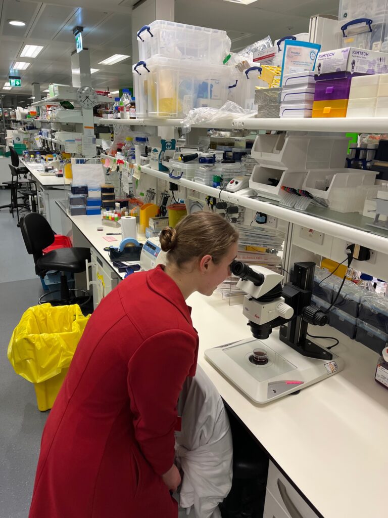 Maria visiting Francis Crick