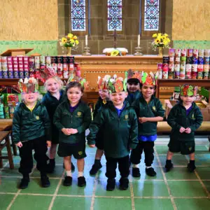 Prep School pupils at the harvest festival