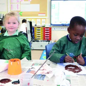 Prep pupils painting
