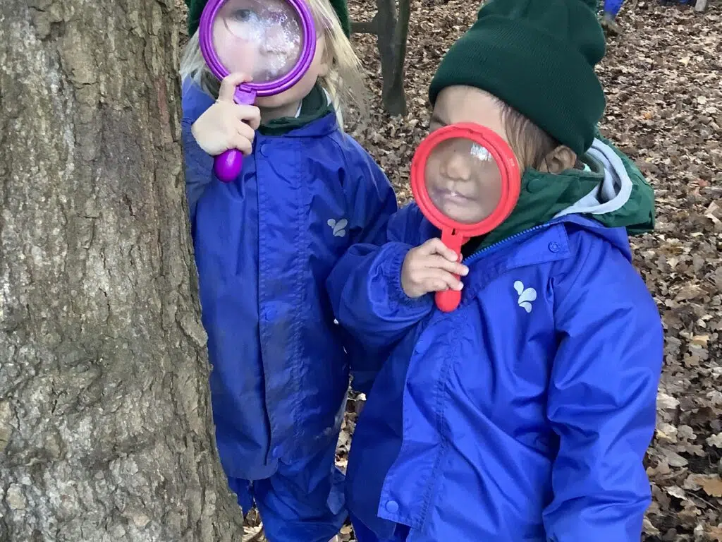 Early Years pupils in Forest School
