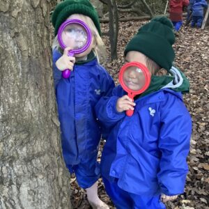 Early Years pupils in Forest School