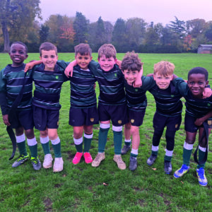 Year 3 & 4 pupils in tag rugby