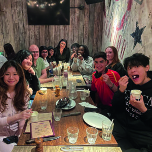 Boarding students enjoying a weekend trip