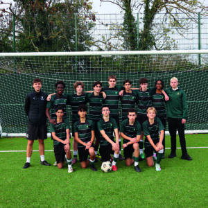 Pupils playing Football at Glebe Football Club