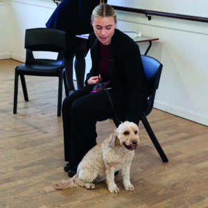 Senior School pupil with her dog at Pet Protectors Club