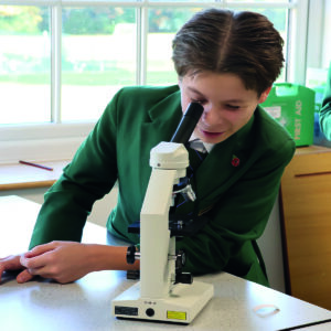 Senior School pupil in a Forensics lesson