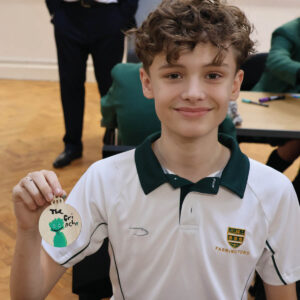 Senior pupil designing a Christmas decoration