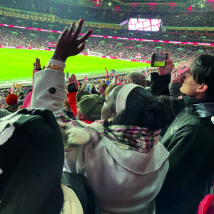 Boarding students at Wembley