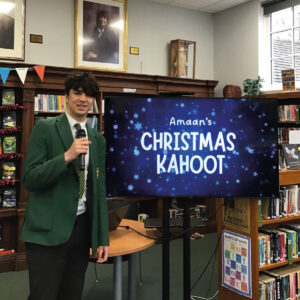 Senior School pupil In the Library