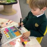 Early Years pupil colouring