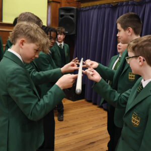 Senior School pupils participating in team building