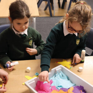 Prep School pupils at Art club