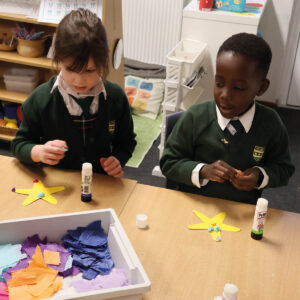 Prep School pupils at Art club