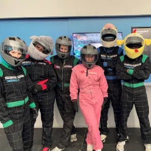 Boarding students - go karting