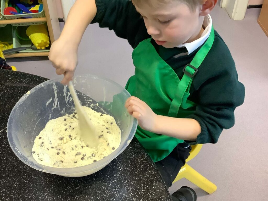 Early Years child baking