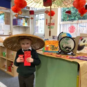 Prep School pupils celebrating Chinese New Year