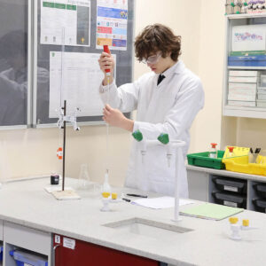 Sixth Form student in a Science lesson