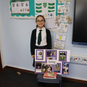 Year 3 pupil preparing for their English Speaking Board Exam