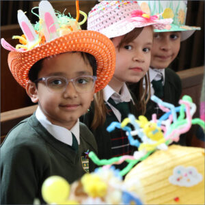 Prep School pupils in Easter bonnets