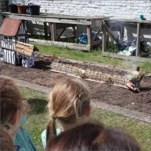 Year 2 Tudor houses burning