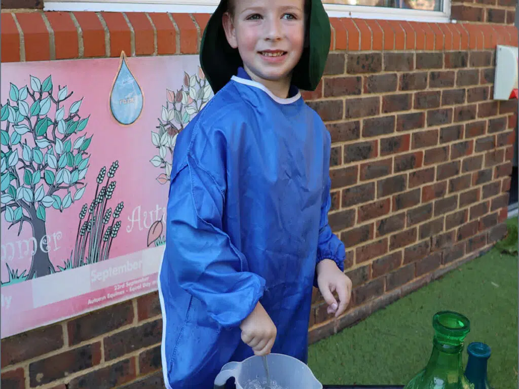 Early Years pupil water play