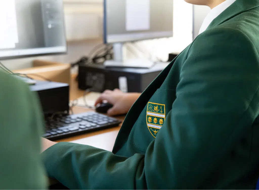 Senior School Pupil On A Computer